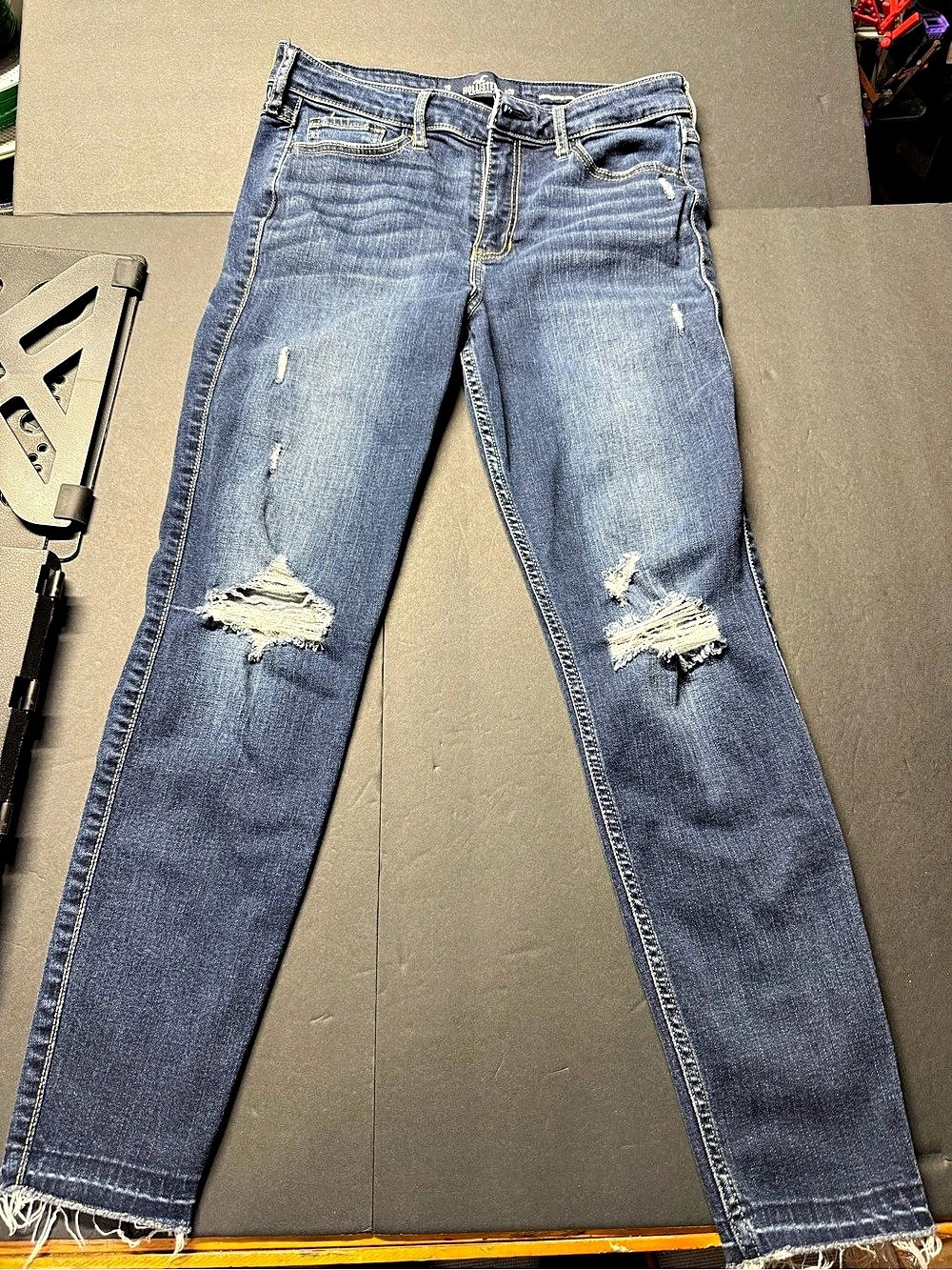 Hollister High Rise Super Skinny Crop Jeans Blue Waist 28